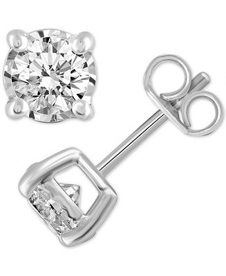 Diamond Stud Earrings (3/4 ct. t.w.) in 14k White, Yellow or Rose Gold | Macy's