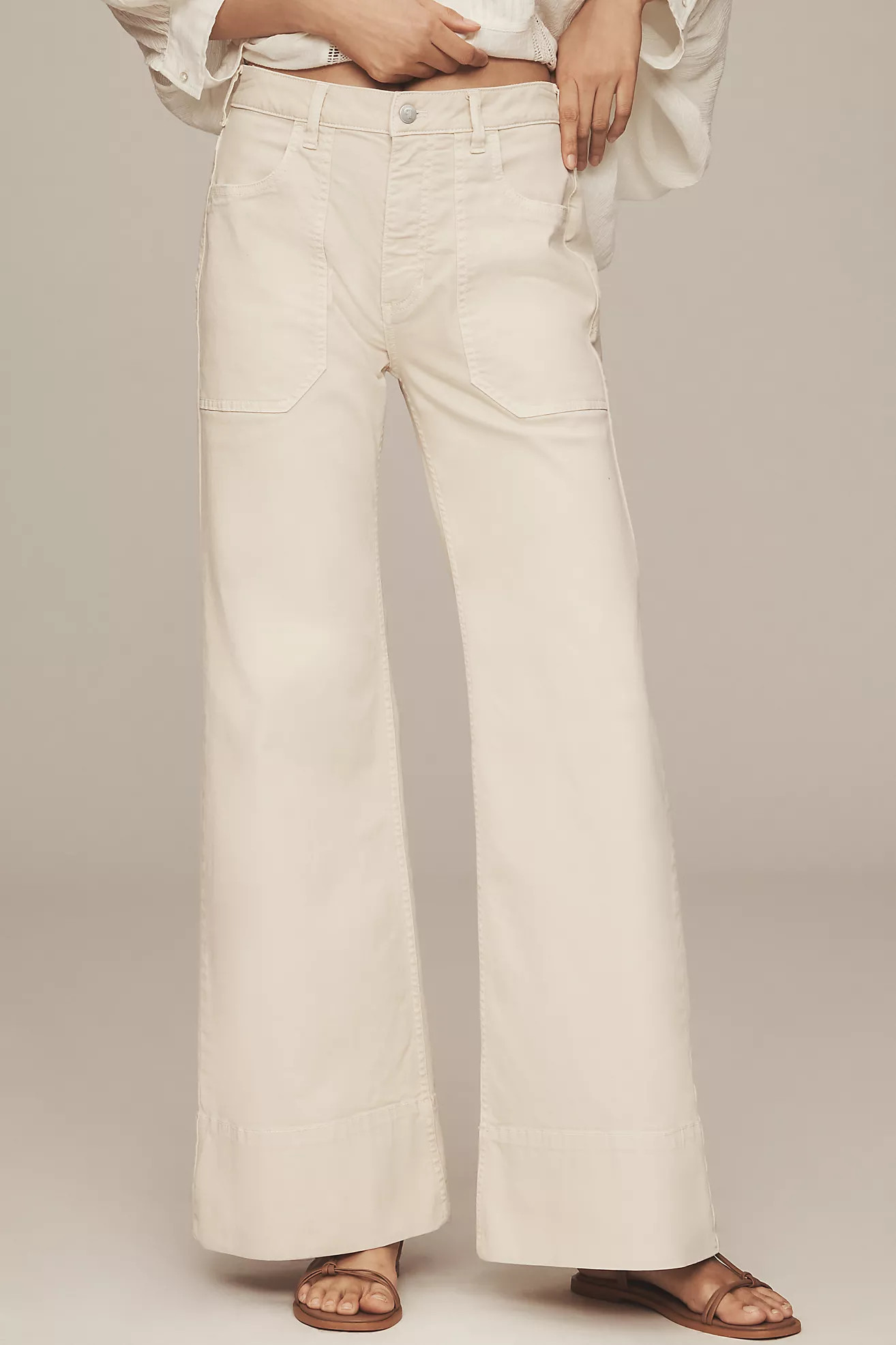The Rylan Relaxed High-Rise Flare Pants by Pilcro | Anthropologie (US)
