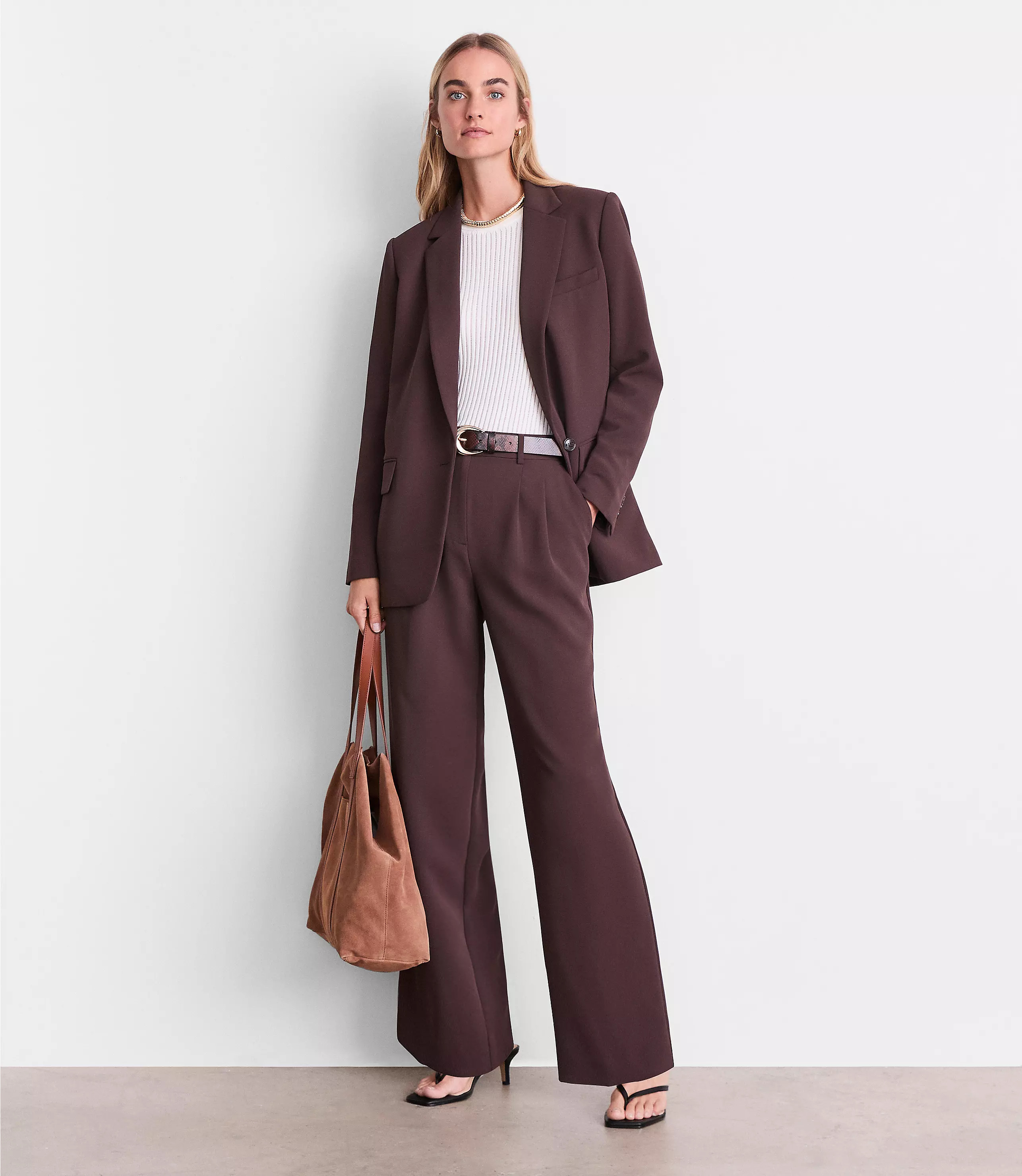 LOFT Versa Crepe Drape Relaxed Blazer | LOFT