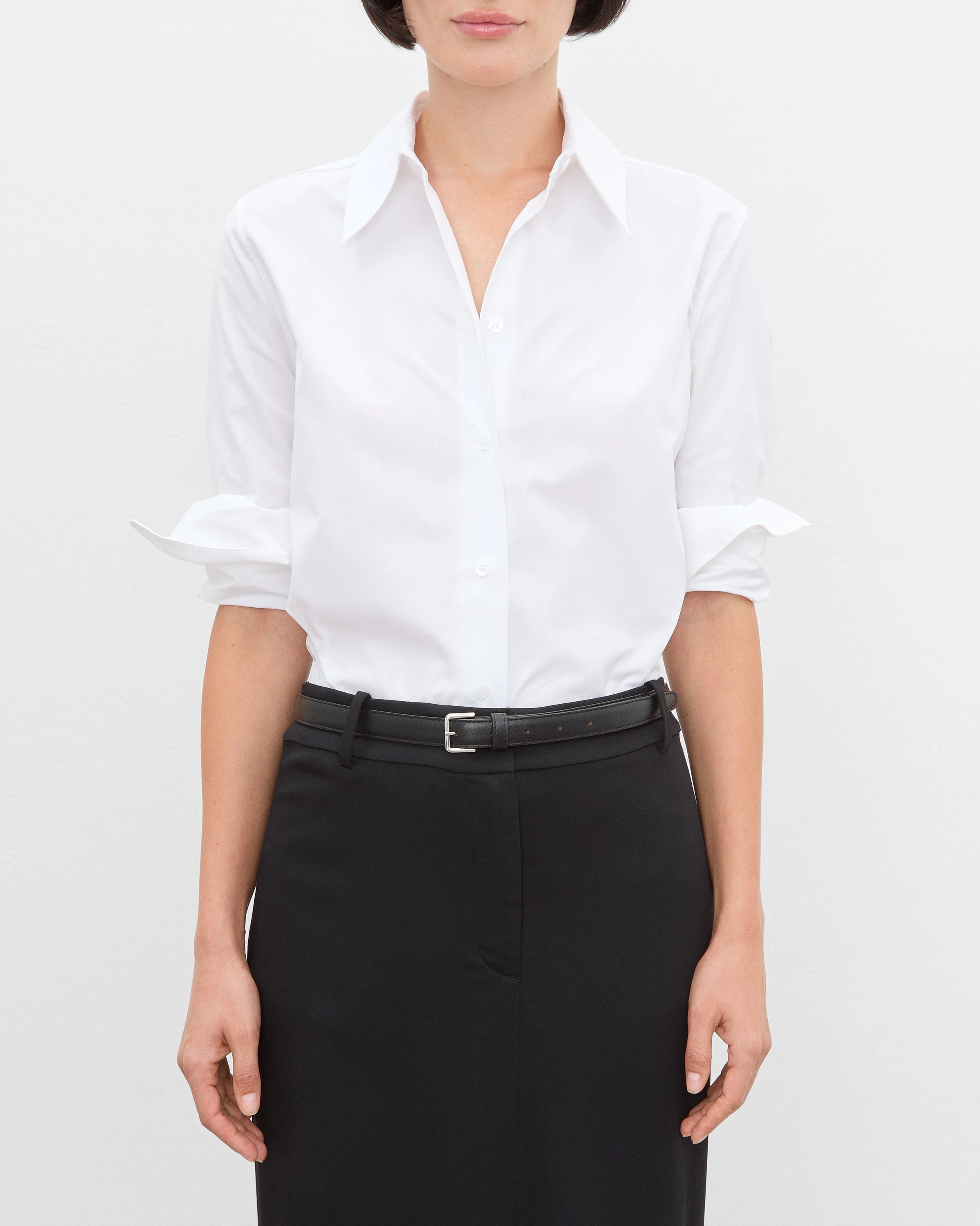 Babette Leather Black Belt | Flattered