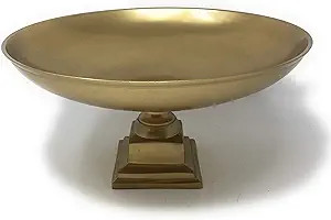 Serene Spaces Living Gold Pedestal Bowl - Add Fruit or Treats for a Table Centerpiece with Rich G... | Amazon (US)