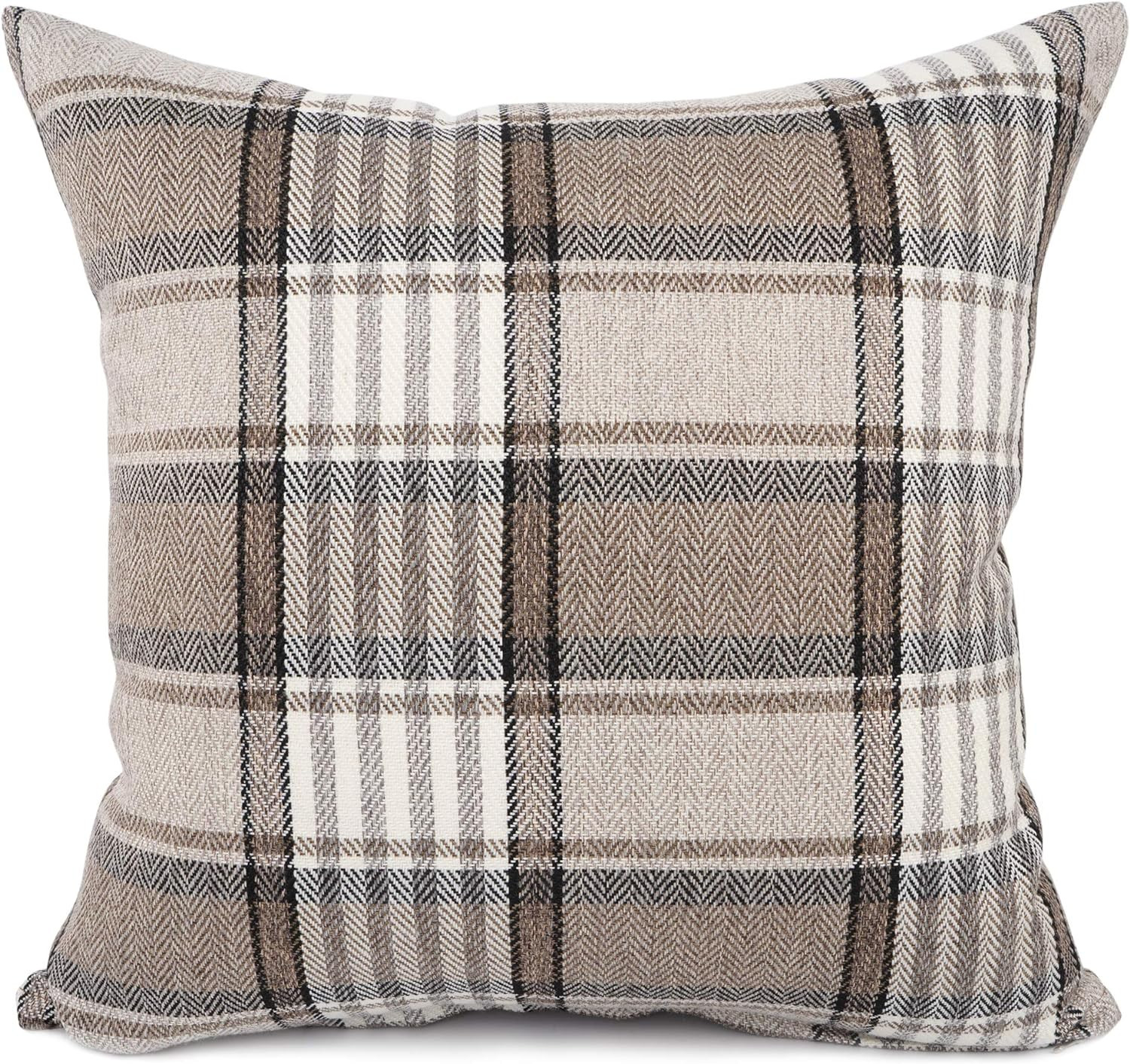 YOUR SMILE Retro Farmhouse Buffalo Tartan Chequer Stripe Plaid Cotton Linen Decorative Throw Pill... | Amazon (US)