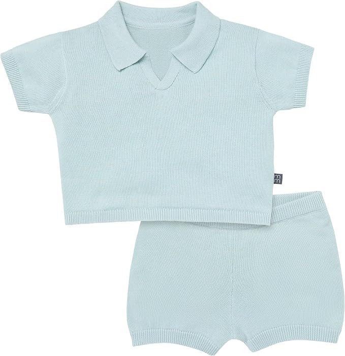 MODERNMOMENTS Baby Boys' 2-piece Johnny Collar Sweater and Short Set | Amazon (US)