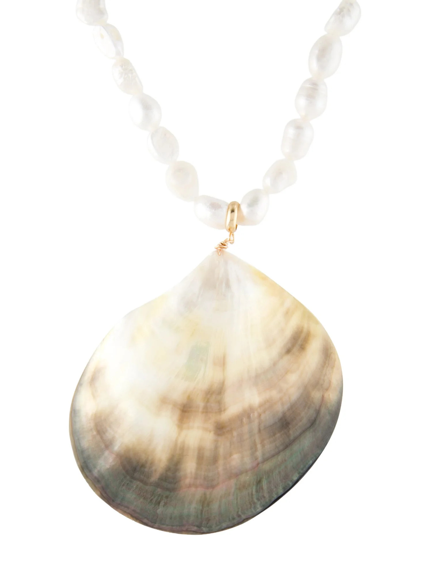 Fallon Pearl & Mother Of Pearl Shell Pendant Necklace - Pendant Necklace, Necklaces - FAL21722 | ... | The RealReal