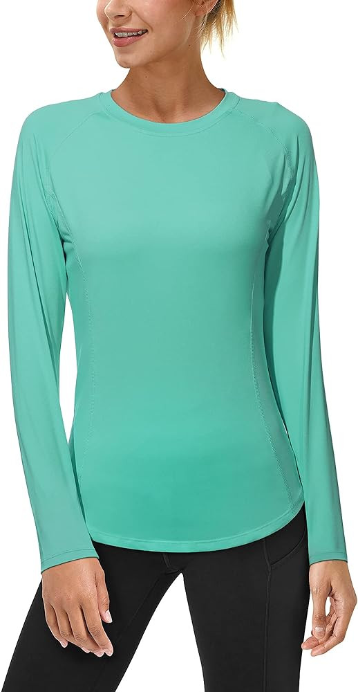 Roadbox Women's Long Sleeve UV Sun Shirts UPF 50+ Workout Swim Rash Guard Tops | Amazon (US)