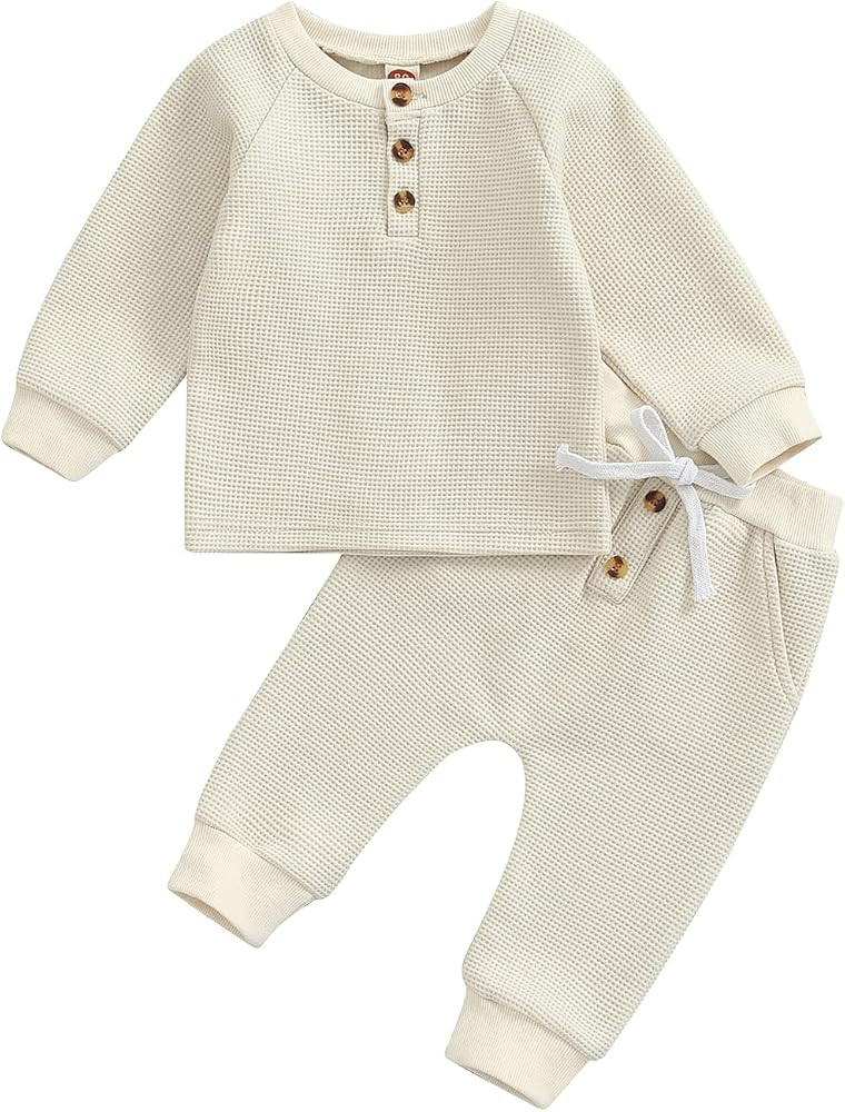 Toddler Baby Boy Clothes Long Sleeve Sweatshirt Pants Set Fall Winter Outfits | Amazon (US)
