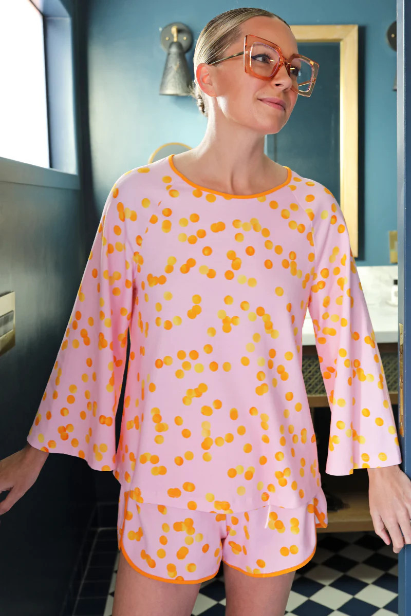 Pima Penny Shorts Set in Pomelo | LAKE Pajamas