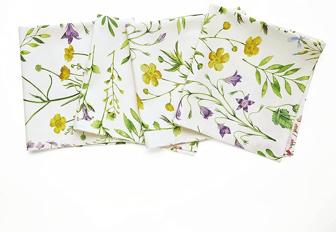 Solino Home Cotton Dinner Napkins 20 x 20 Inch – 100% Cotton Printed Floral Napkins for Spring,... | Amazon (US)