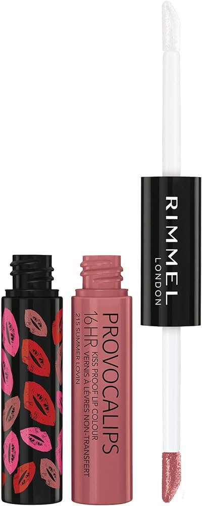 Rimmel London Provocalips 16hr Kiss-Proof Lip Color - Two-Step Liquid Lipstick to Lock in Color a... | Amazon (US)