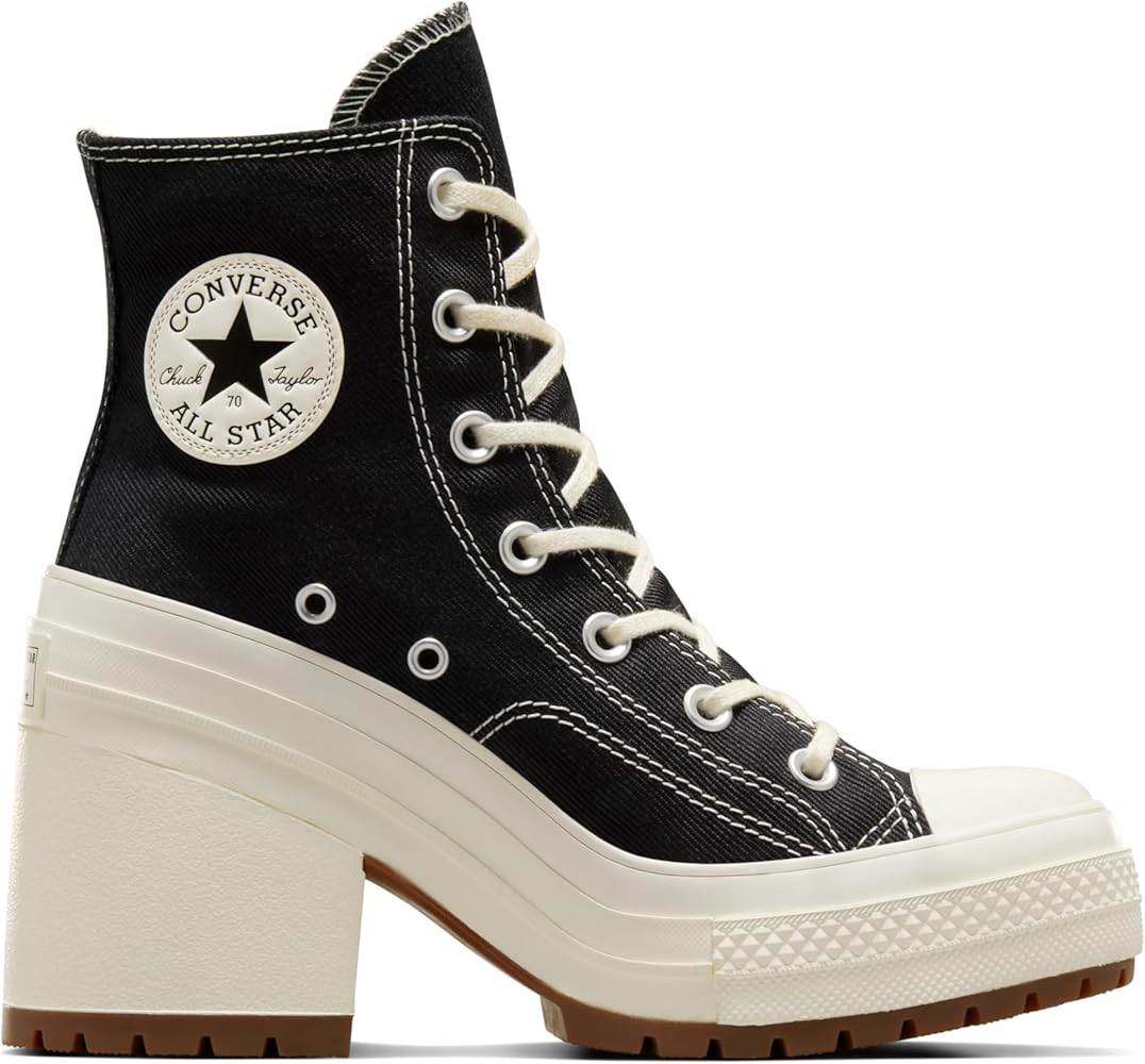 Amazon.com | Converse Chuck 70 Heel Sneakers, Black/Egret, 8.5 US Women/6.5 US Men | Fashion Snea... | Amazon (US)