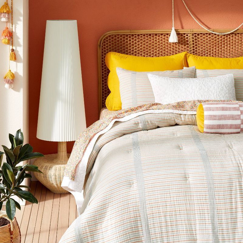 Yarn Dyed Gauze Stripe Comforter & Sham Set Cream - Opalhouse™ designed with Jungalow™ | Target