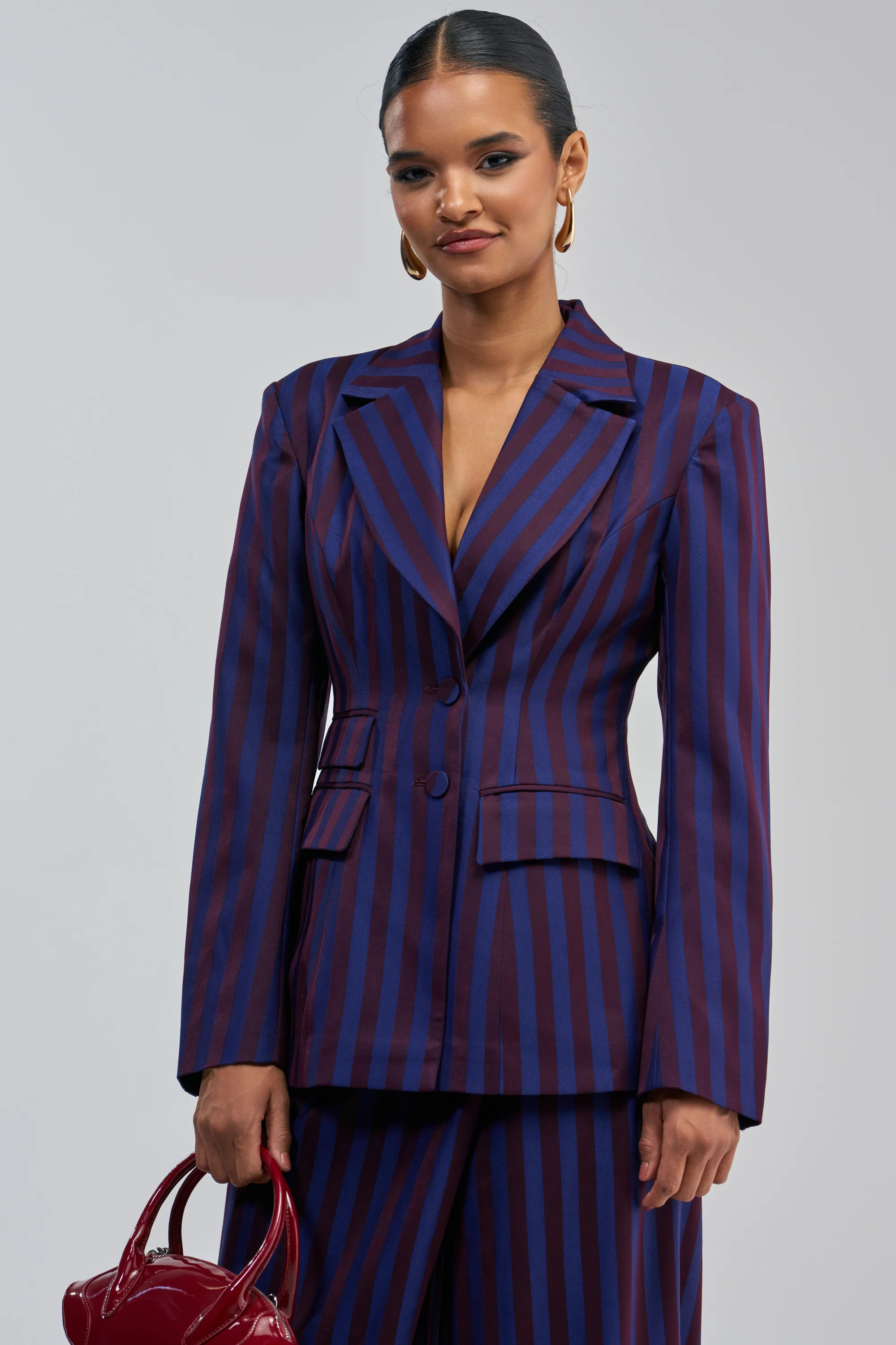 Striped Fitted Blazer, Single Breasted | AKIRA | AKIRA
