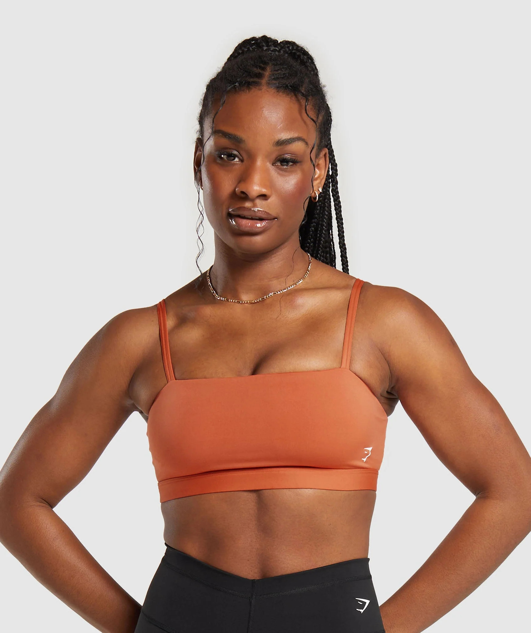 Gymshark Cut Out Bandeau - Muted Orange | Gymshark (Global)