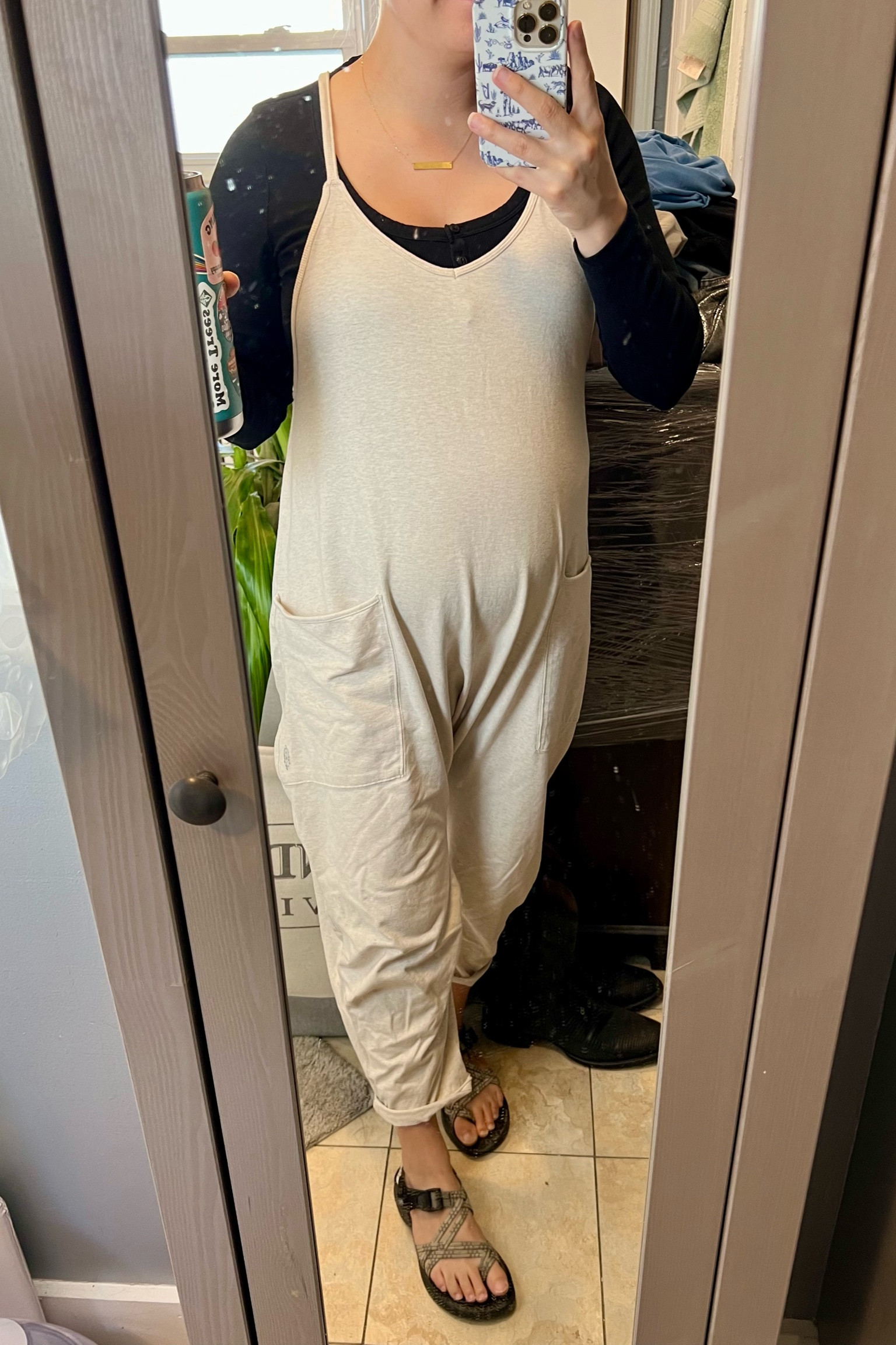 Pregnant girl uniform 🫡 
I wear the hot shot onesie on repeat these days 😂 so comfortable + cute! I’m in size small. 

#LTKstyletip #LTKbump