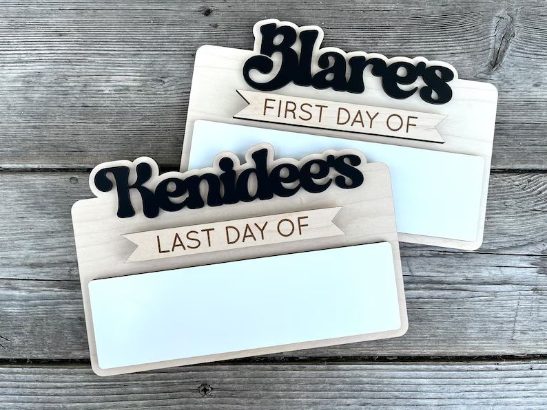 Personalized First and Last Day of School Sign | Reusable First Day Sign | Preschool Kindergarten... | Etsy (US)