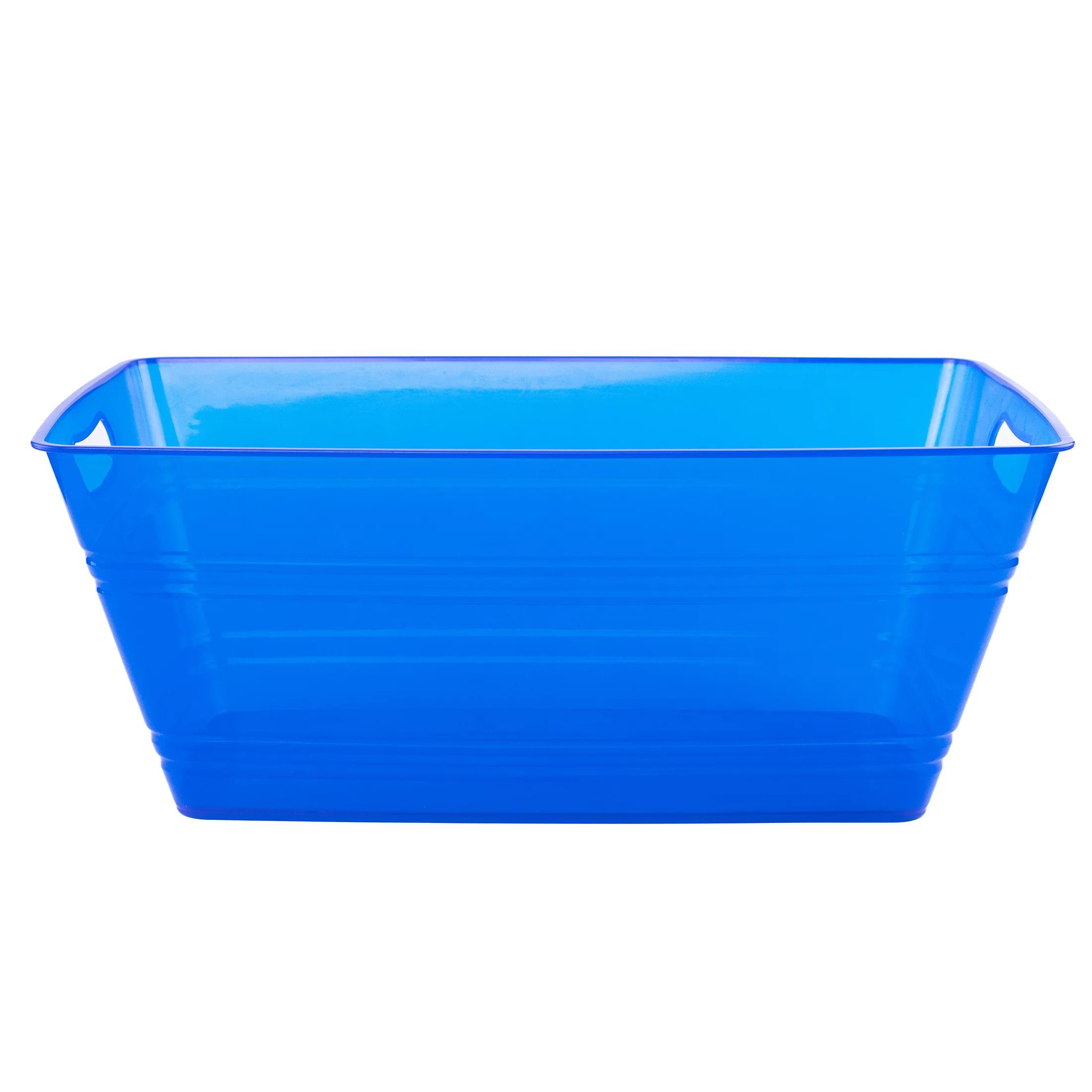 Mainstays Plastic PP 20 In Rectangular Beverage Tub, Blue, 1 Count | Walmart (US)