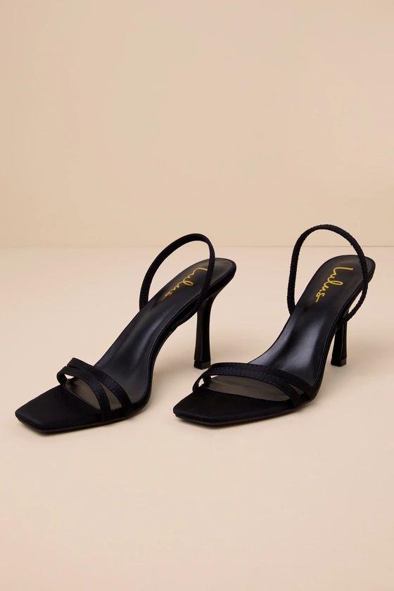 Manette Black Slingback High Heel Sandals | Lulus
