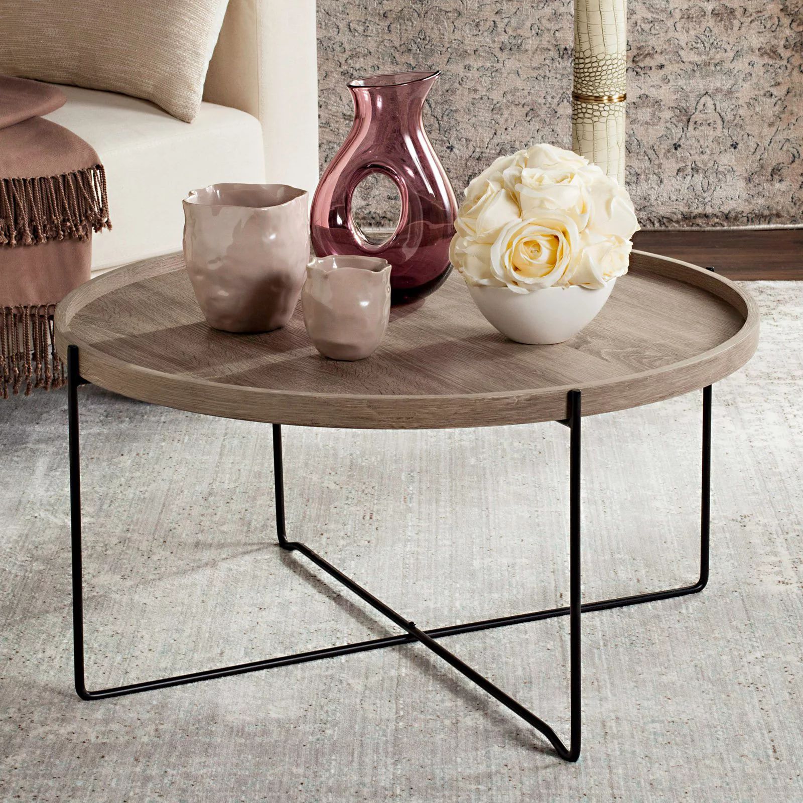 HN Home Lowden Modern Farmhouse Retro Wood Accent Table | Walmart (US)