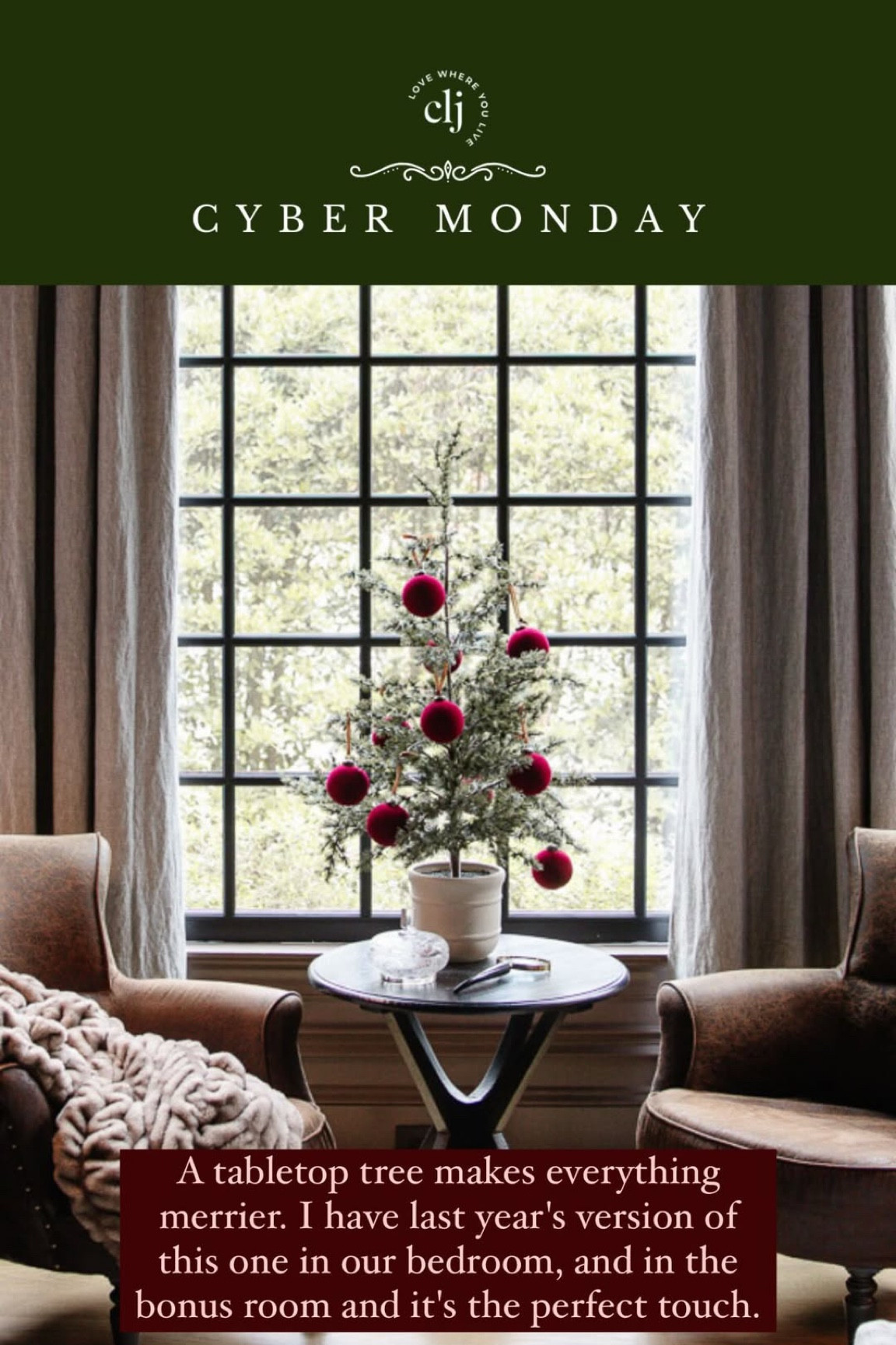 The easiest way to bring Christmas cheer to any room - a tabletop Christmas tree! On sale for Cyber Monday for $27 🎄 

#LTKHoliday #LTKCyberWeek #LTKHome