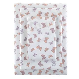 STYLEWELL KIDS Cotton Butterfly Printed 3-Piece Twin Sheet Set BUT-T-SHT | The Home Depot