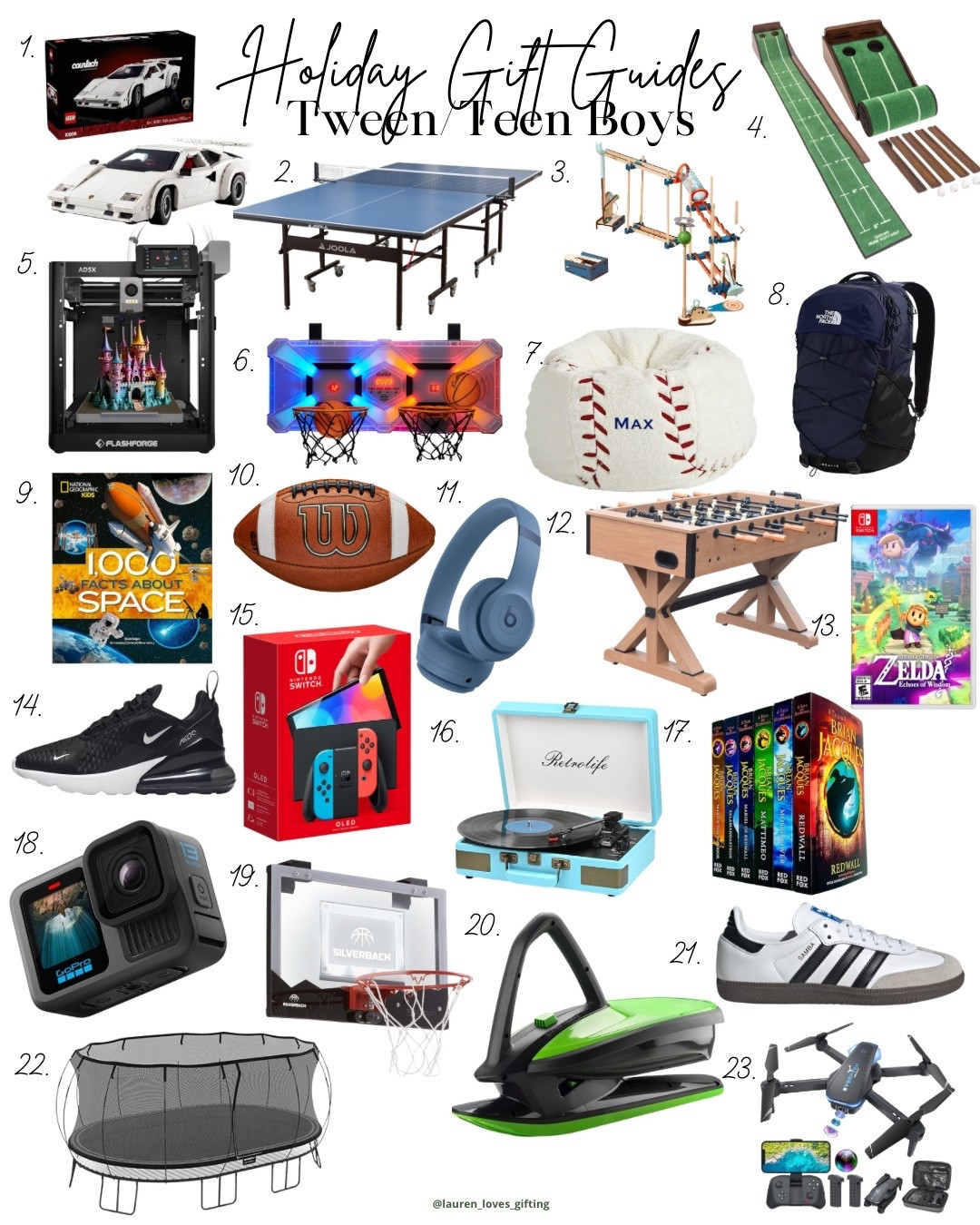 Holiday Gift Guide: Tween/Teen Boys ⚽️🏈🎮