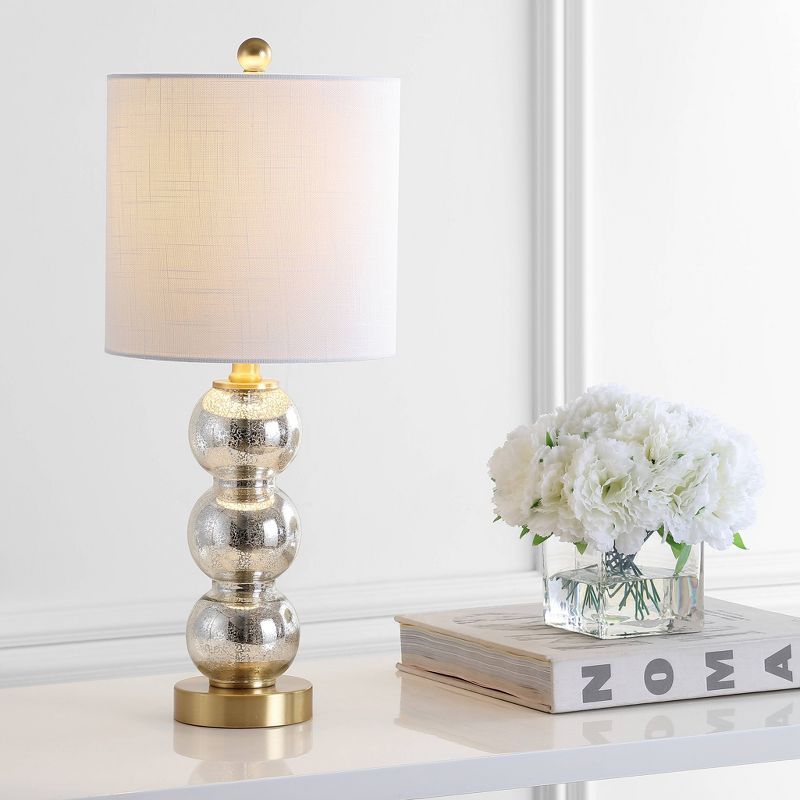 21" Glass/Metal February Table Lamp (Includes LED Light Bulb) - JONATHAN Y | Target