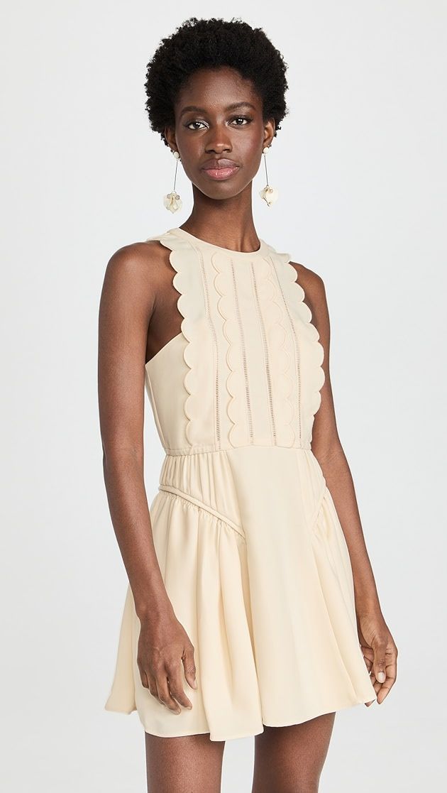 Scallop Detail Mini Dress | Shopbop