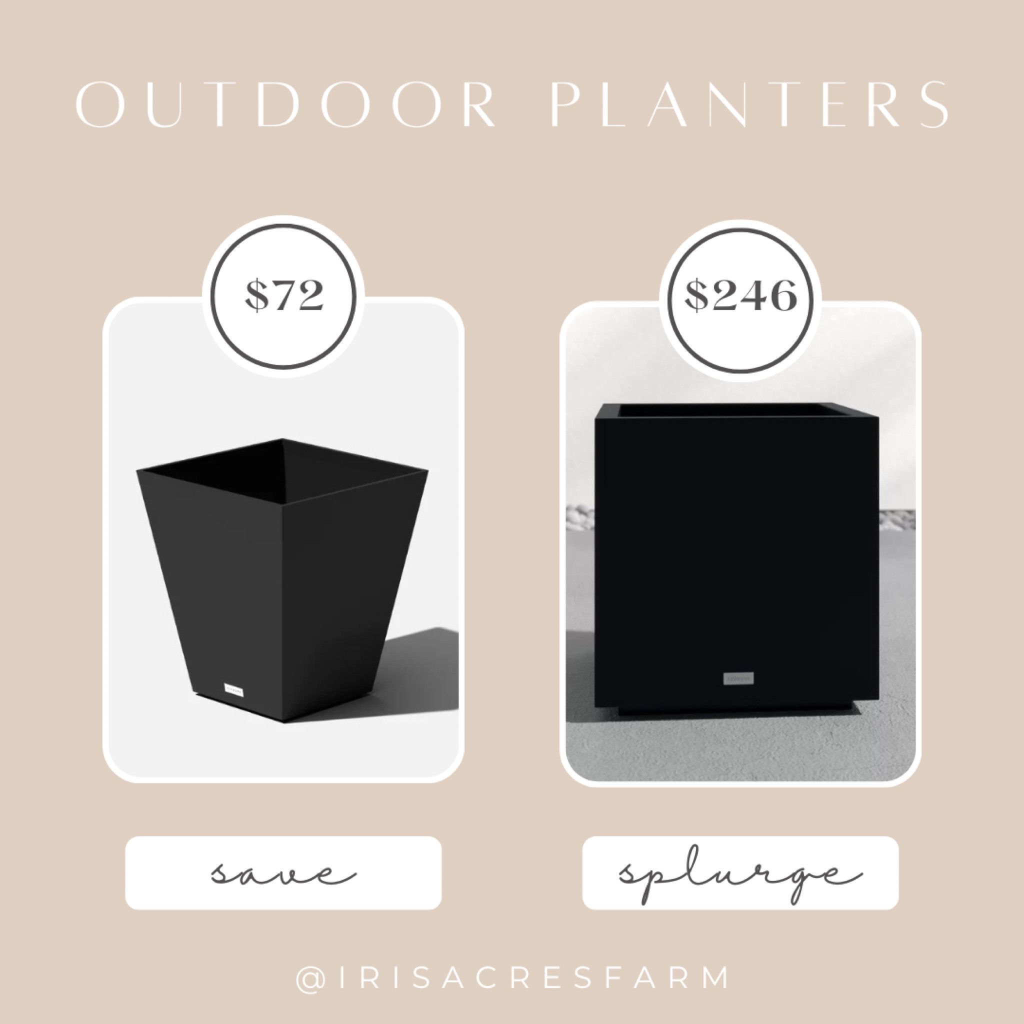 A save and a splurge outdoor planter option.

#LTKhome