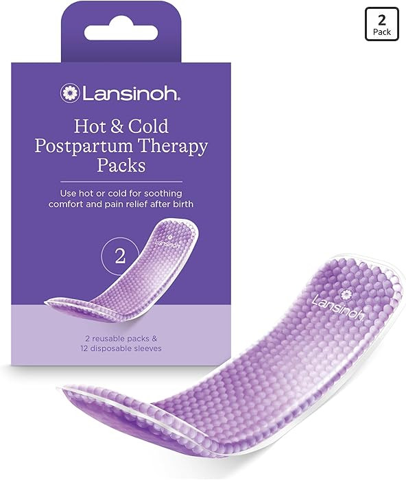 Lansinoh Hot and Cold Postpartum Pads – Reusable Perineal Ice Packs for Postpartum Recovery, La... | Amazon (US)