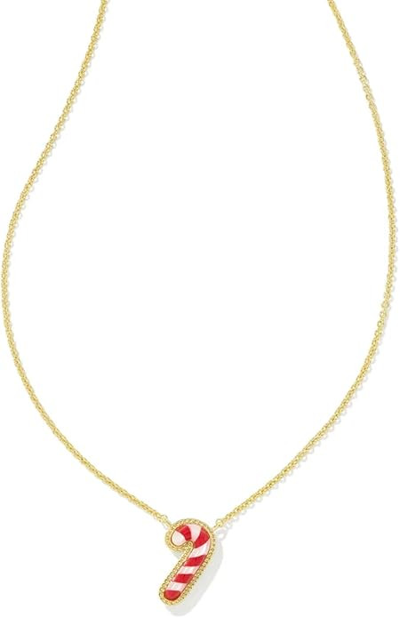 Kendra Scott Candy Cane Pendant Necklace, 14k Gold Plated Brass, Fashion Jewelry for Women | Amazon (US)