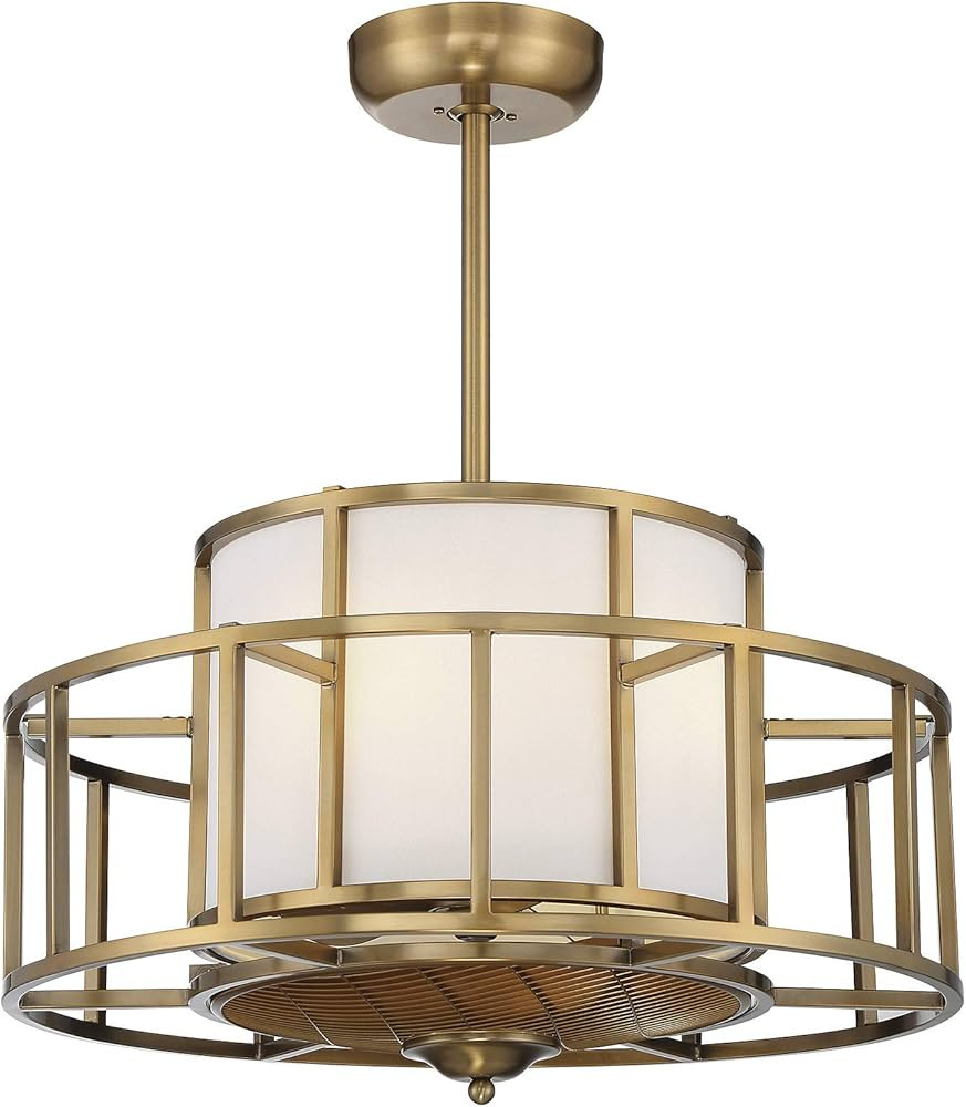 Savoy House 30-FD-126-322 Oslo 4-Light Fandelier in Warm Brass (26" W x 16" H) | Amazon (US)