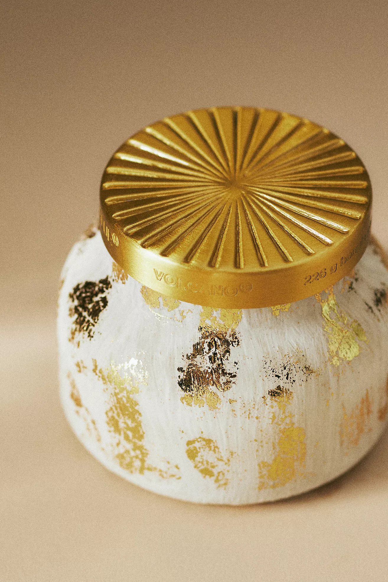 Capri Blue Volcano Gold Selenite Glass Jar Candle | Anthropologie (US)