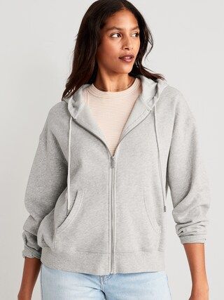 Slouchy Fleece Full-Zip Hoodie for Women | Old Navy (US)