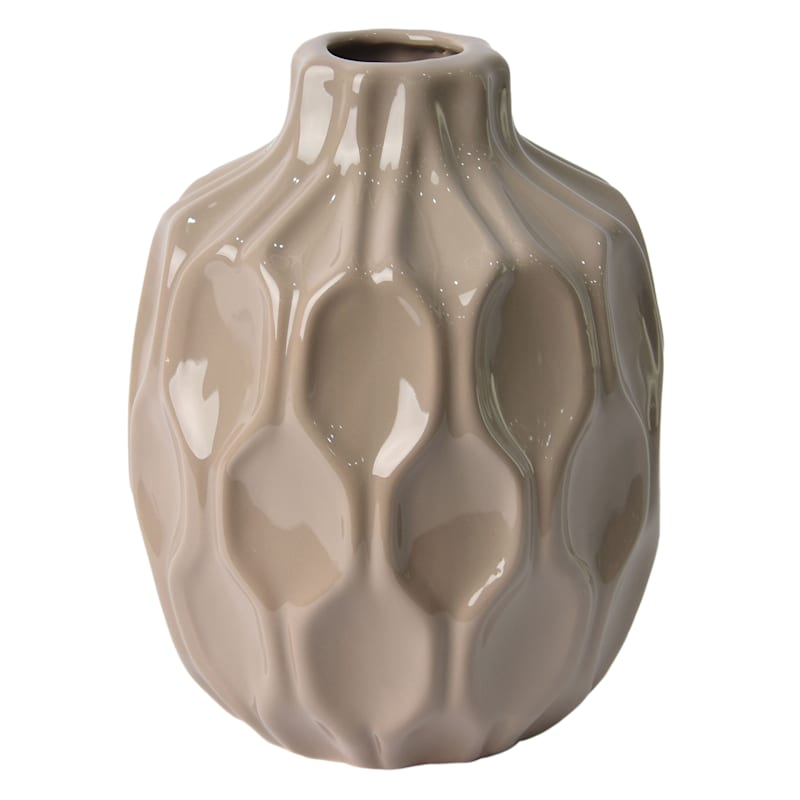 Honeybloom Katherine Gray Ceramic Vase, 8" | At Home