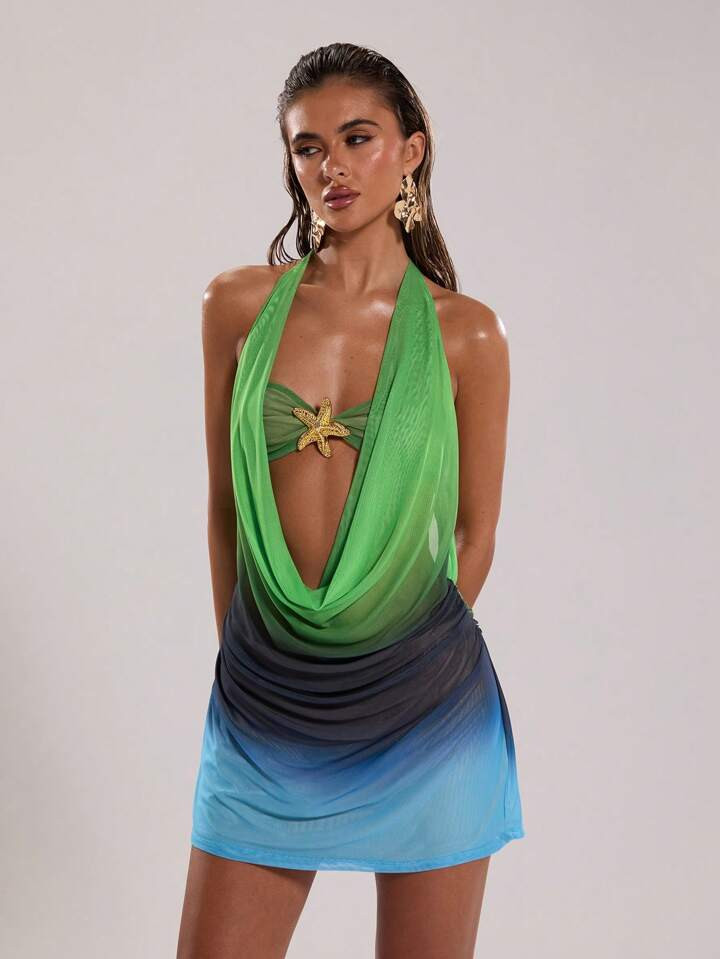 ombre star vacation dress | SHEIN