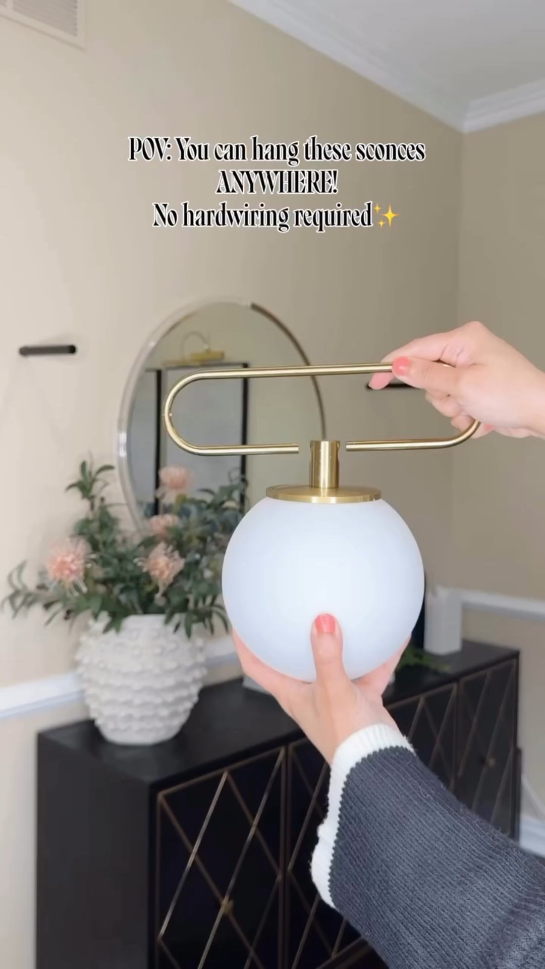 
You don’t have to spend hundreds of dollars on electrician for hardwiring, when you can hang these sconces anywhere in the house, and it's budget friendly!
These are rechargeable, dimmable and has a remote control. They can be blue, green, red or white light!
They are very unique. I added these in our home office and love how they turn out



#LTKSaleAlert #LTKFindsUnder100 #LTKHome