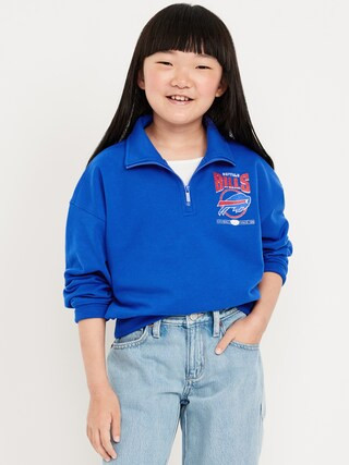 NFL™ Buffalo Bills™ Oversized Quarter-Zip Sweatshirt for Girls | Old Navy (US)