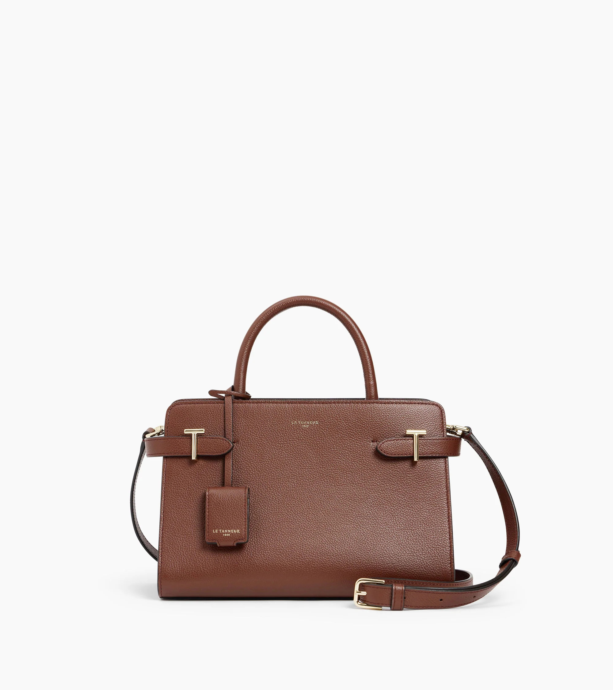 Emilie medium-sized handbag in grained leather | Le Tanneur
