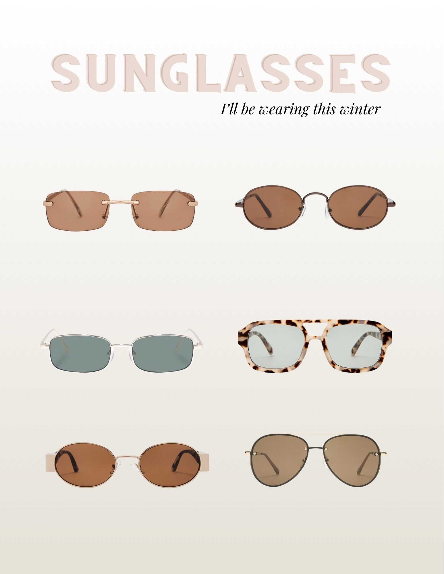 Obsessed with this sunglass brand (Aire) that I discovered at Revolve. Most of their glasses are right around $50 and if you go directly to their site, you can get 15% off your first pair. I have been wanting some 90s style glasses and these are my final picks. 

#sunglasses #sunnies #glasses #eyewear #trendy #revolve #aire 

#LTKOver40 #LTKTravel #LTKStyleTip