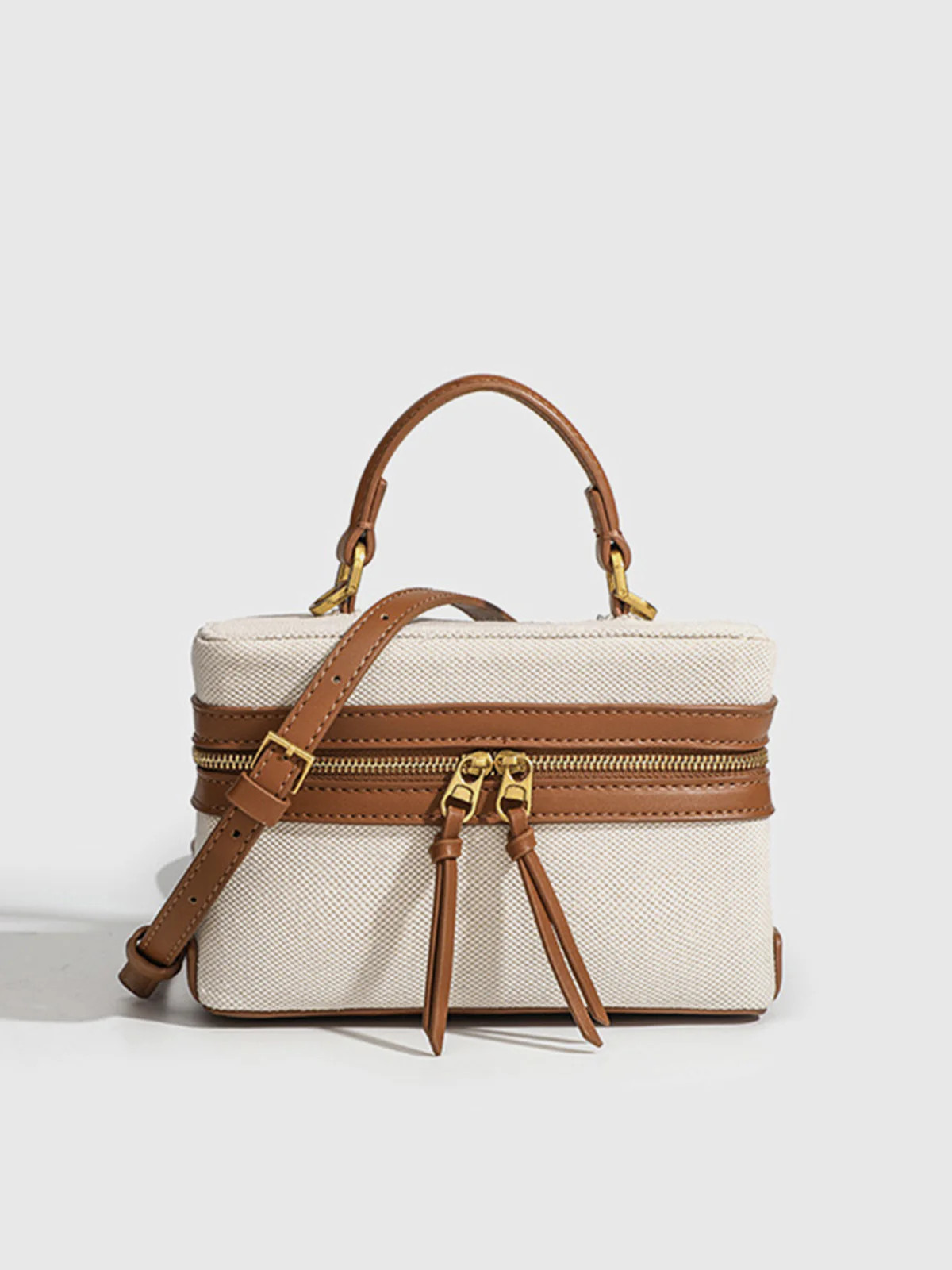 Dual-Tone Zippered Crossbody Bag | Commense