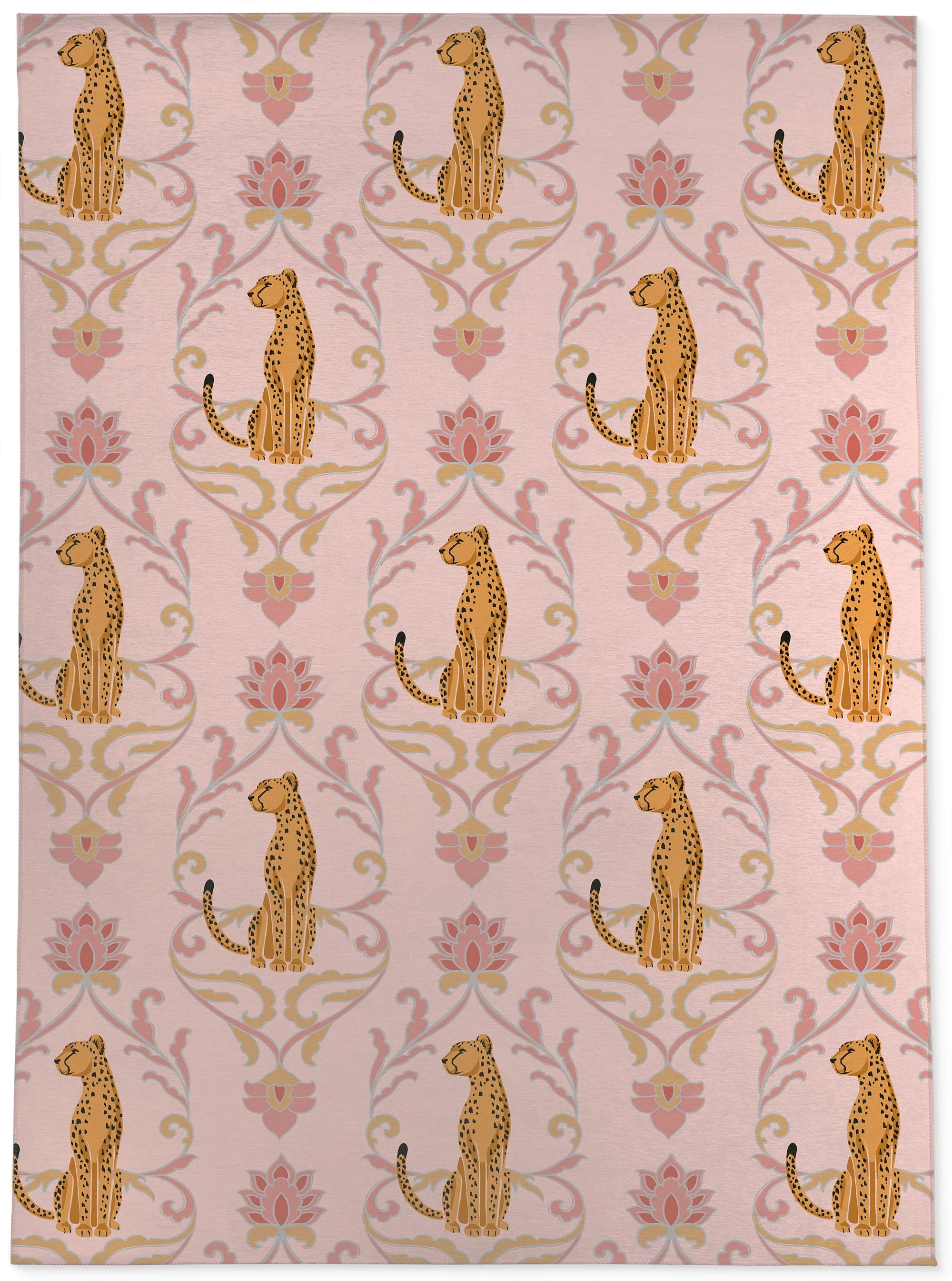 Wild Cat Pink Area Rug by Kavka Designs - Walmart.com | Walmart (US)