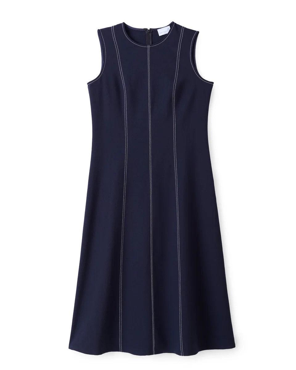 Rain Midi Dress-Dark Navy | Cartolina