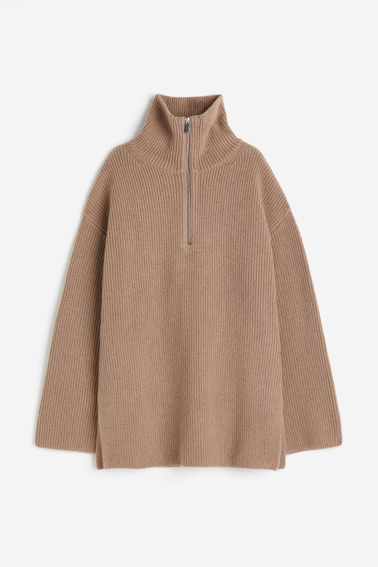 Rib-knit Half-zip Sweater | H&M (US + CA)