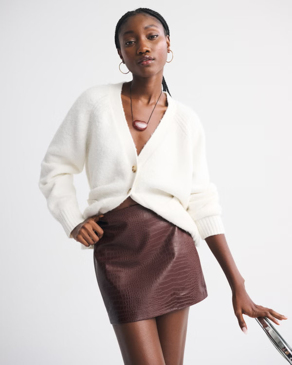 The A&F Scarlett Vegan Leather Mini Skort | Abercrombie & Fitch (US)