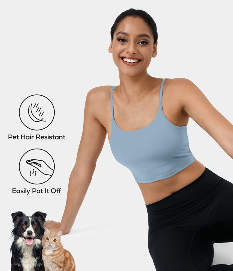 Women’s Patitoff™ Pet Hair Resistant Workout Cropped Cami - HALARA | HALARA