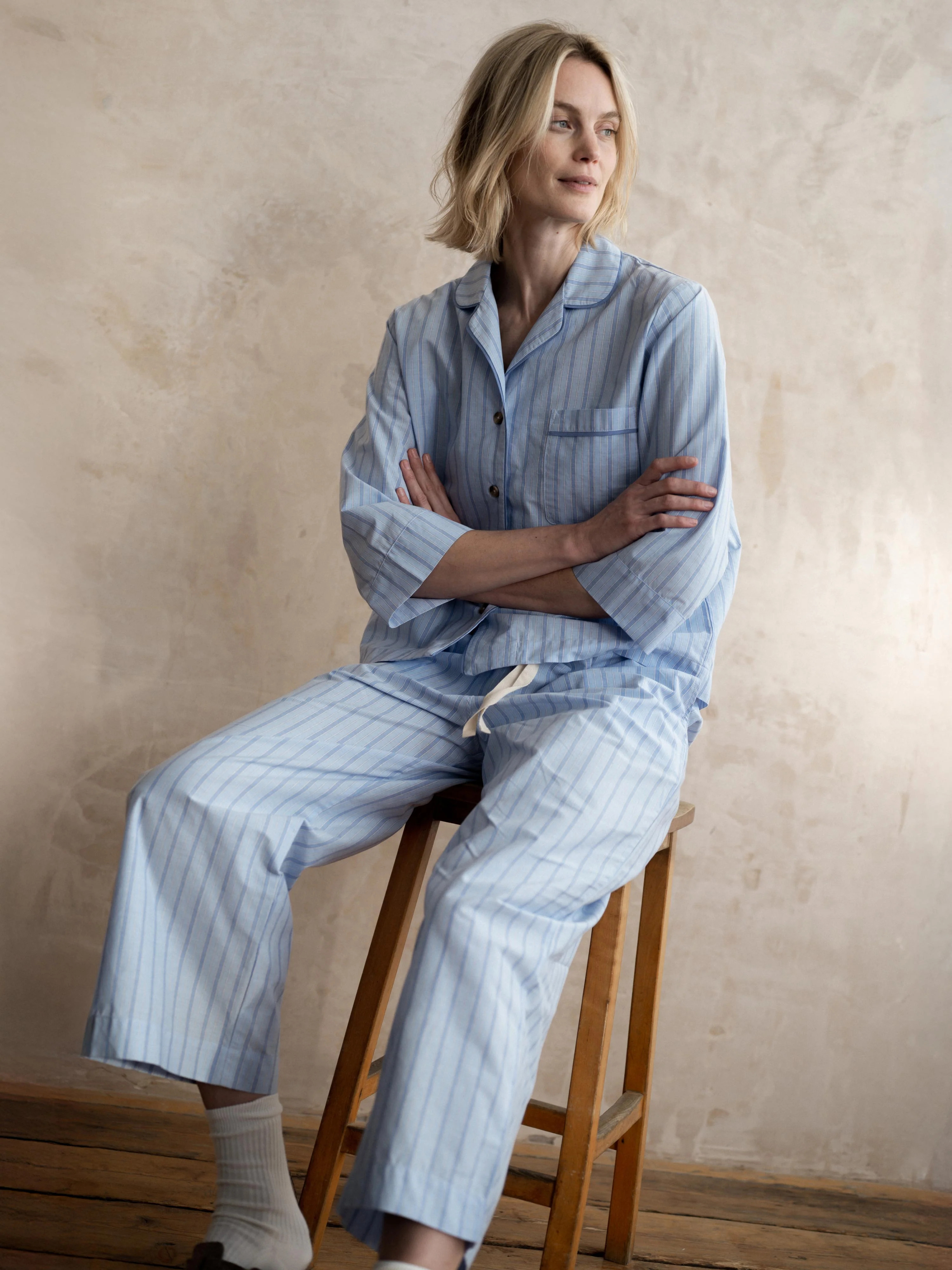 Favourite Stripe Cotton Trouser Set | Piglet