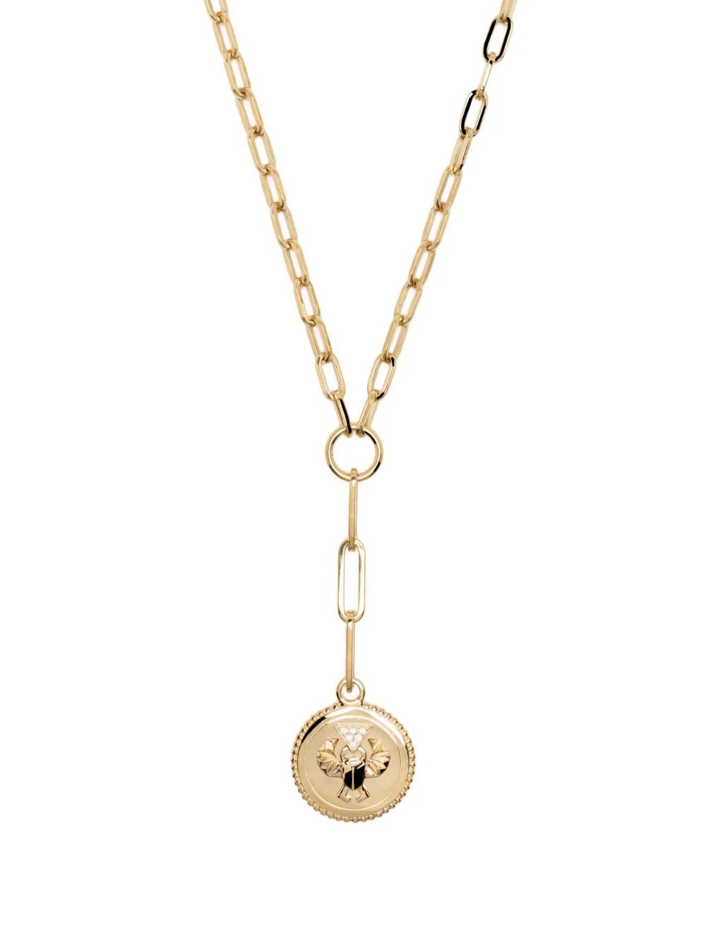 Foundrae 18kt Yellow Gold Protection Refined Clip Chain Necklace - Farfetch | Farfetch Global