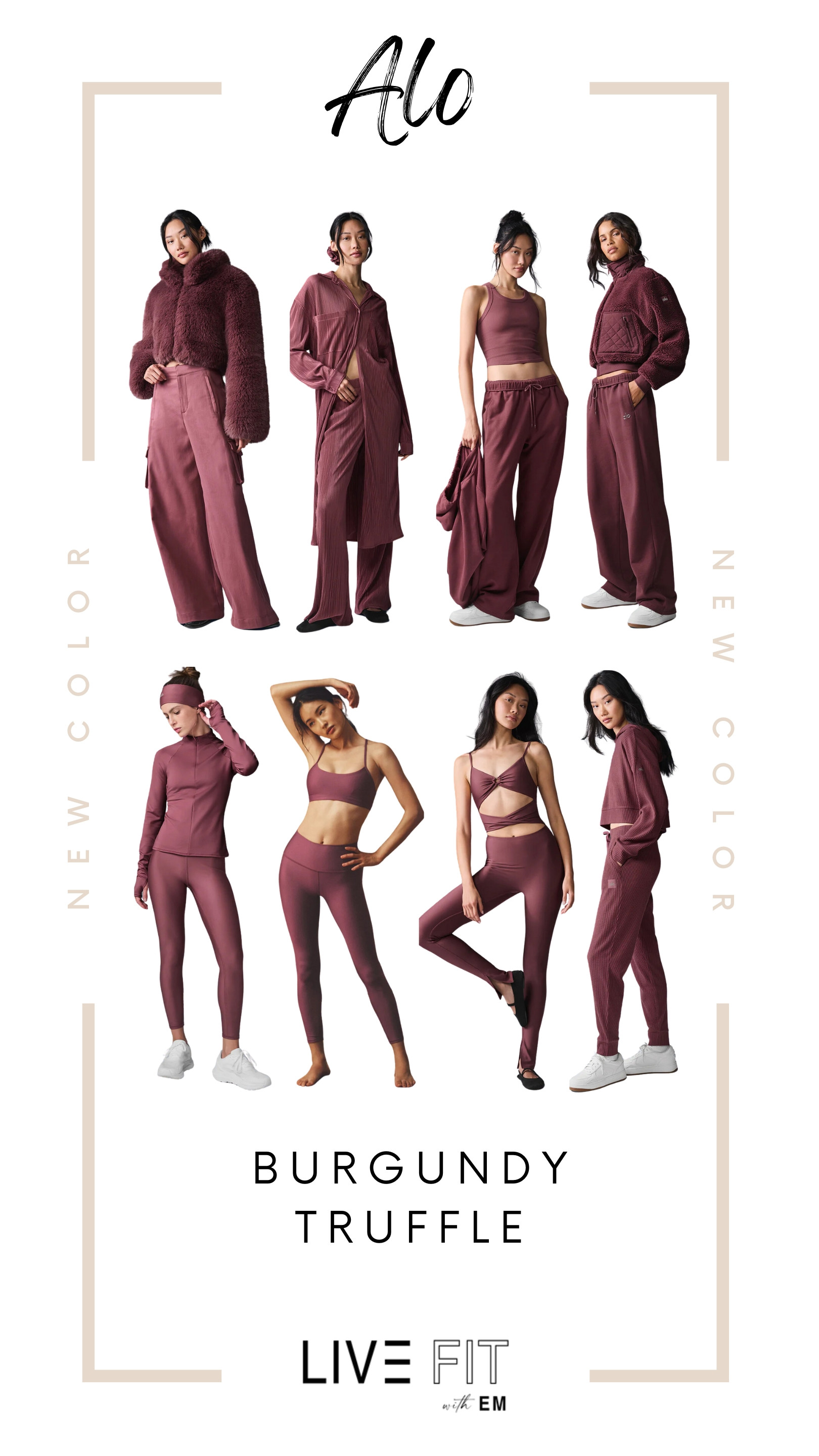 🍂 NEW COLOR ALERT 🍂
Alo's Burgundy Truffle is here, and it's everything your fall wardrobe needs! 💕 Whether you're lounging, layering, or hitting the studio, this stunning hue has you covered in style.

✨ Styles featured:
✔ Cozy outerwear for chilly days
✔ Versatile lounge sets
✔ Performance-ready activewear

#AloYoga #BurgundyTruffle #FallStyle 

 #LTKSeasonal #LTKActive #LTKStyleTip