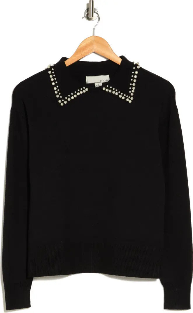 Maddie Faux Pearl Collar Sweater | Nordstrom Rack