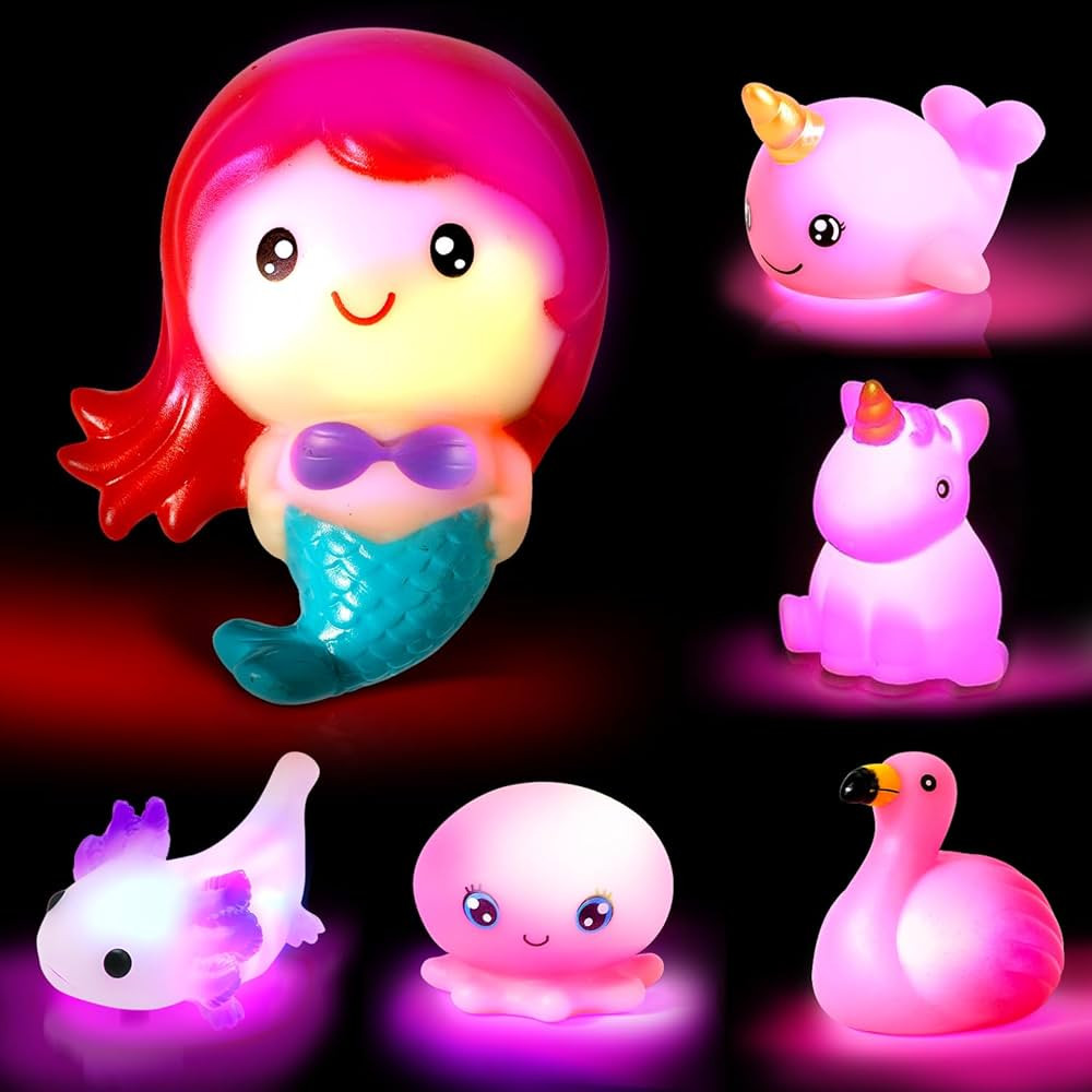 TOY Life Glowing Mermaid Girl Bath Toys for Kids 3 4 5 8 Light Up Bath Toy for Toddler Boy Toy Ba... | Amazon (US)